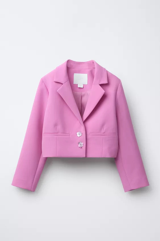 BUTTONED CROPPED BLAZER | Zara Canada