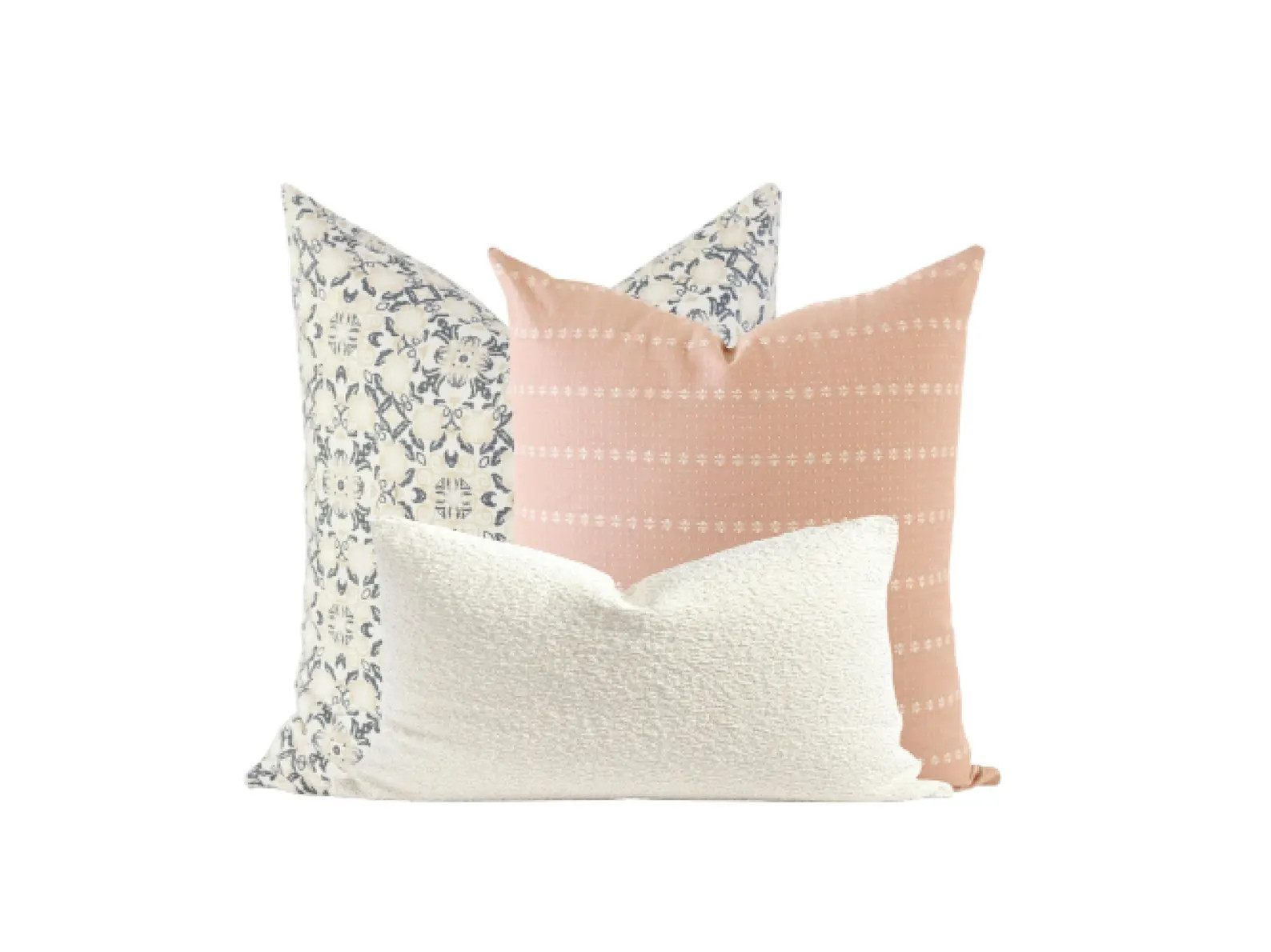 Nursery Pillow Combination Set, Floral Pillow Cover, Boho Pillow Cover, Blue Floral Fabric, Desig... | Etsy (US)