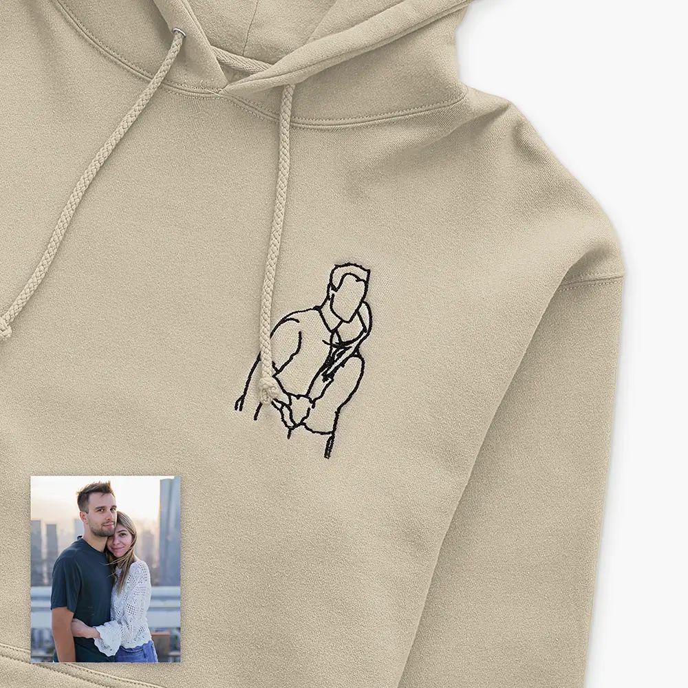 Stitch It to Me: Personalized Embroidered Line Art Hoodie | Lime & Lou (US)