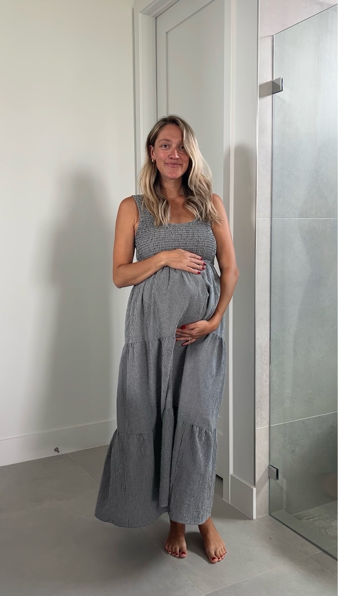 In a small! Perf for postpartum tooooo. Use code carinafabozzi15 for 15% off #bump #bumpfit #thirdtrimester #maternitydress

#LTKootd #LTKmomlife #LTKBump