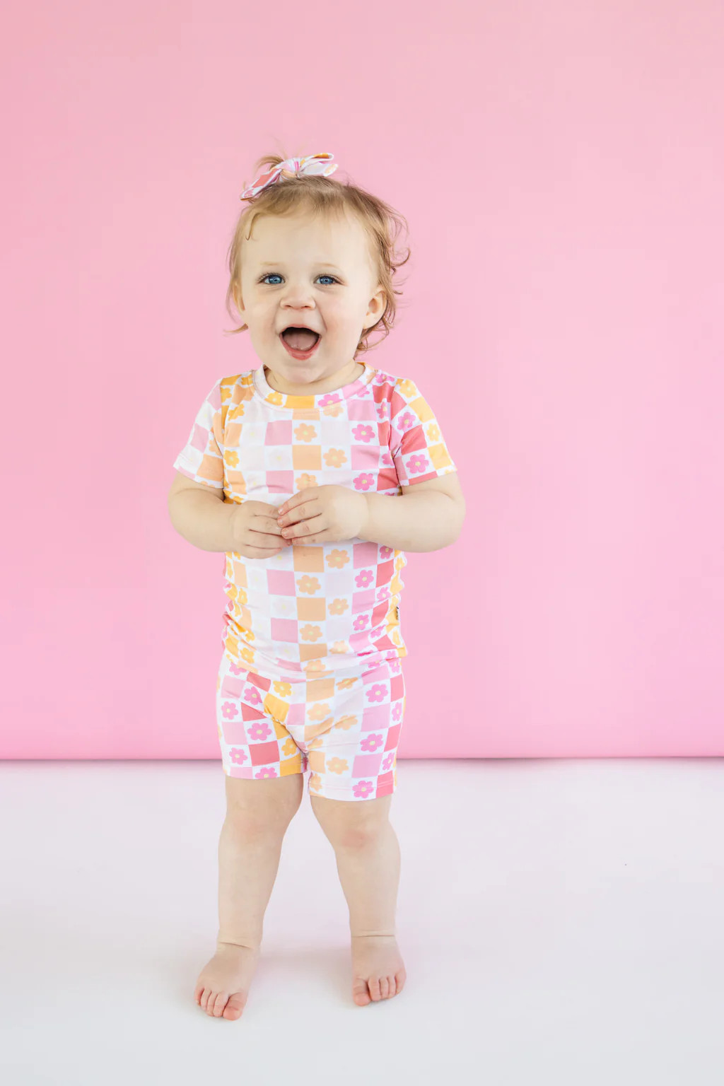 SUMMER SUNSET CHECKERS DREAM SHORT SET | Dream Big Little Co.