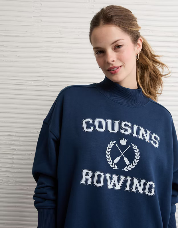 AE x The Summer I Turned Pretty Mock Neck Sweatshirt | American Eagle Outfitters (US & CA)