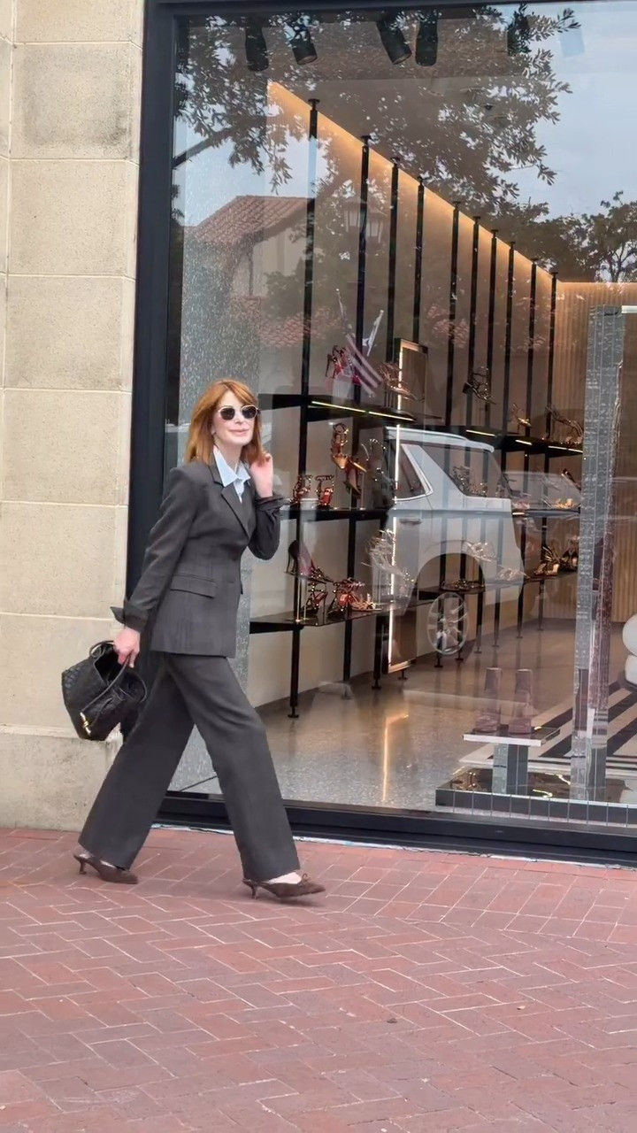 This plaid pantsuit is such a chic fall outfit for women over 50. I love that the blazer and trousers can be worn together or styled separately with sweaters, denim, or a coordinating skirt for polished work outfits, date night, or fall events. #FallOutfits #BusinessCasualWorkwear #WorkOutfits #DateNightOutfits 

 

#LTKOver40