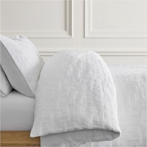 Modern Blocks Matelasse Shams | West Elm (US)