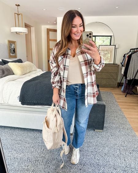 Fall Travel Outfit
Use code RYANNE10 for 10% off Gibsonlook items

Fit tips: Plaid L, tts // Tee L, tts // Jeans 14, size up if in between // Sneakers size up 1/2

Travel outfit, Fall outfit, Backpack, Travel bag, Plaid, Outfit inspiration, Sneakers

#LTKSeasonal #LTKstyletip #LTKmidsize