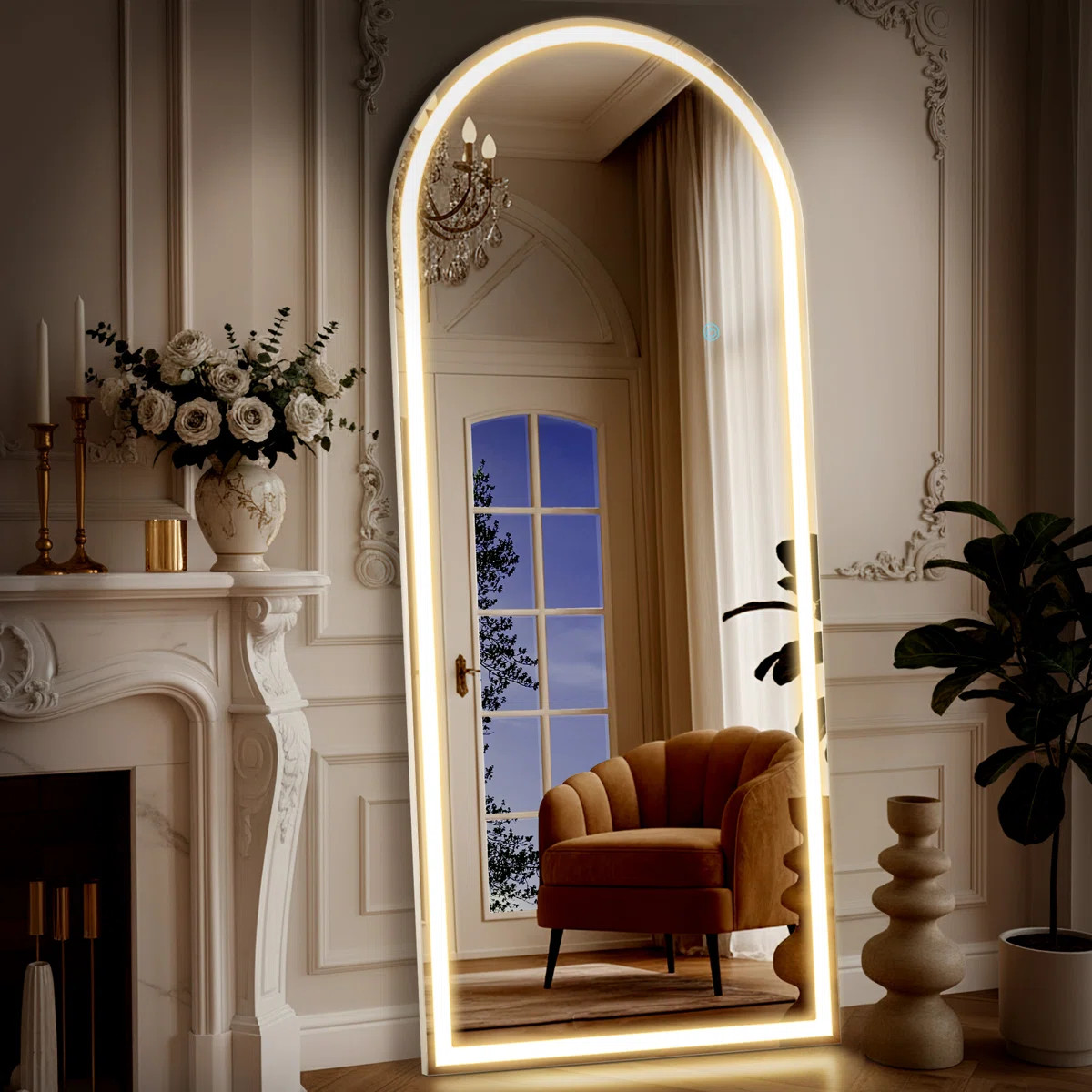 Illuminate your space with our exquisite LED lighted mirror that effortlessly combines functional... | Wayfair North America