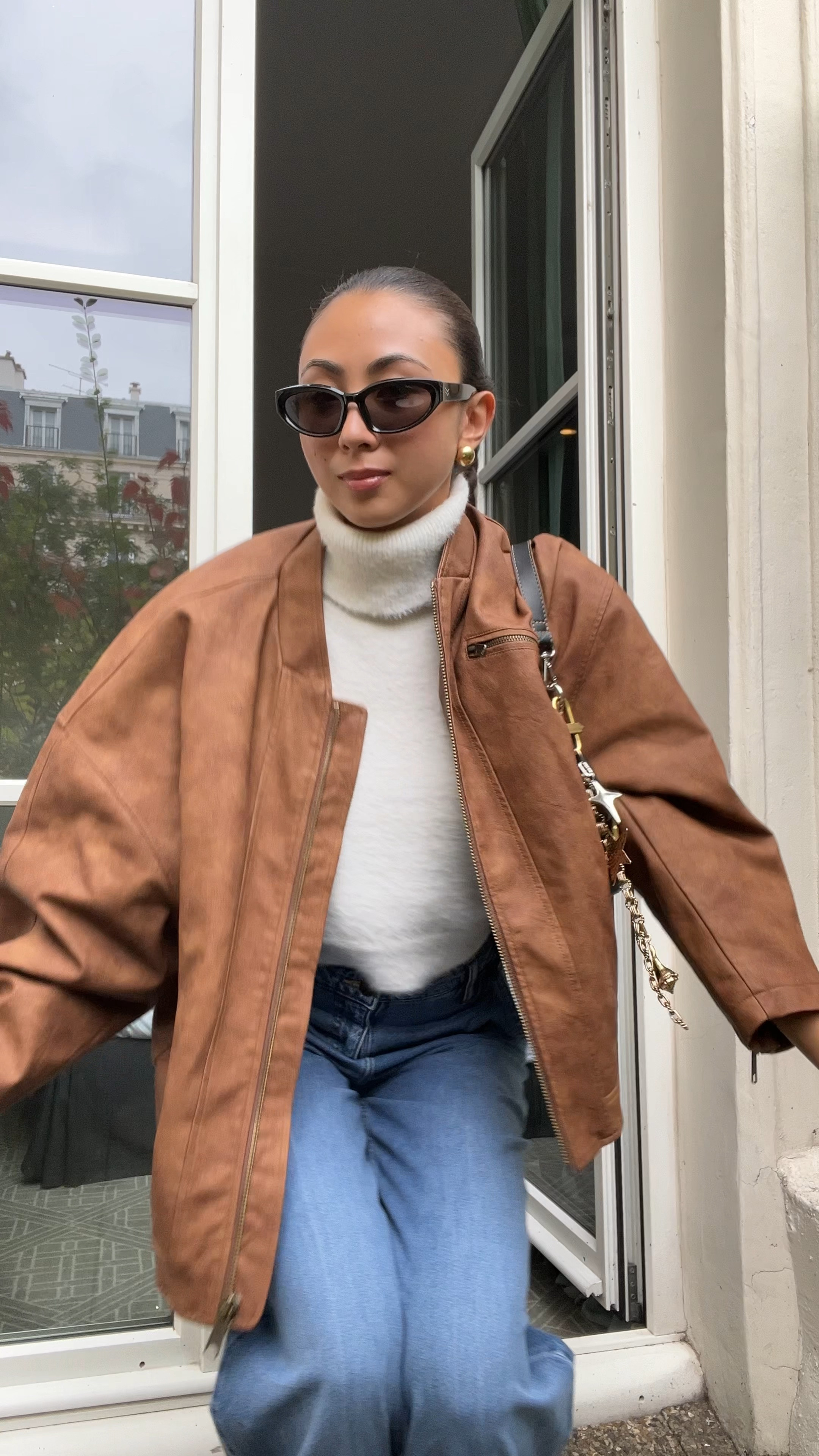 OOTD in Paris ⭐️ will be wearing this vegan leather bomber until further notice 🤎 

#LTKautumn #LTKgrwm #LTKeurope