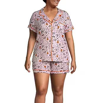 Jaclyn Halloween Womens Plus Short Sleeve 2-pc. Shorts Pajama Set | JCPenney