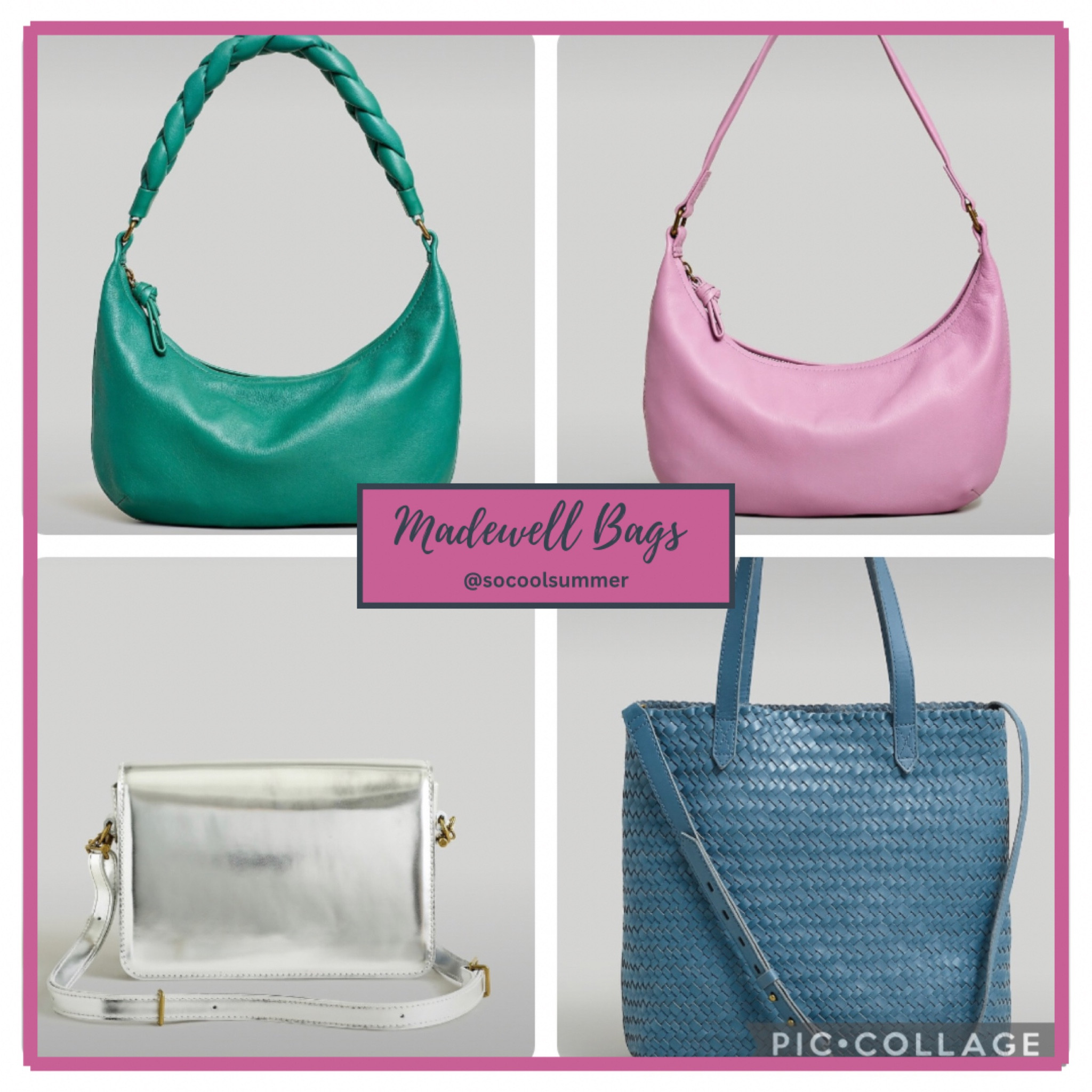 A few Madewell bags for summers.  30% off this weekend with BUILDAFIT.  

Check out this Jade cutie!  Also the silver bag comes in several sizes!

#LTKSeasonal #LTKsalealert #LTKstyletip