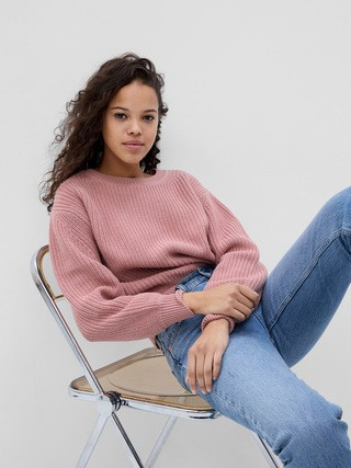 Shaker-Stitch Crewneck Sweater | Gap (US)