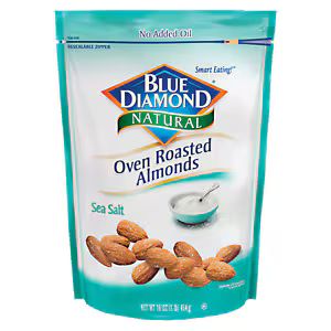 Blue Diamond Natural Oven Roasted Almonds, Bag, Sea Salt, 14 oz | Drugstore