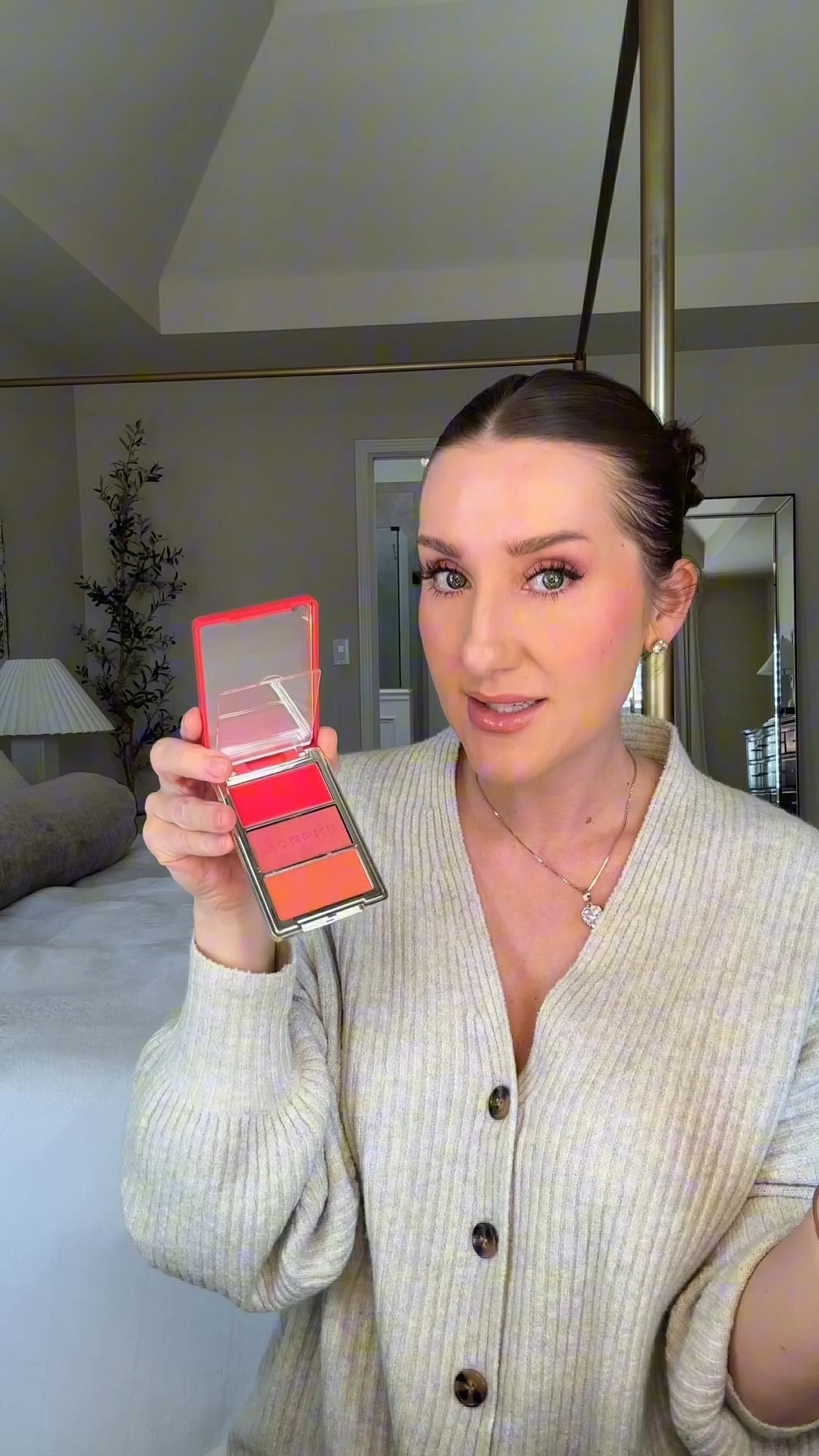 #AD #TargetPartner #MorphePartner 💫 The Cheek Thrills blush trios by  @morphebrushes are by far the most unique blushes I’ve tried. Each palette contains 3 coordinating shades in 3 beautiful textures (satin cream, luminous balm, & velvet powder) that create the most beautiful, long-lasting, multi-dimensional effect. New favorites for sure. 💕 
Available at @Target  
#MorpheTarget #Target #Morphe 
🎯Morphe is now at Target - your favorite affordable, pro-quality makeup and brushes are easier to shop than ever.
From bold artistry to everyday natural looks, Morphe has products for every style.
Accessible, trend-right beauty - now available where you shop most.
Shades I’m wearing:
Blush in Beach Bonfire
Eyeshadow palette in Outer Spice 
Lip pencil in Wifey with clear gloss
Bake & Set powder in Brightening Pink 
Continuous Setting Mist 

#LTKBeauty