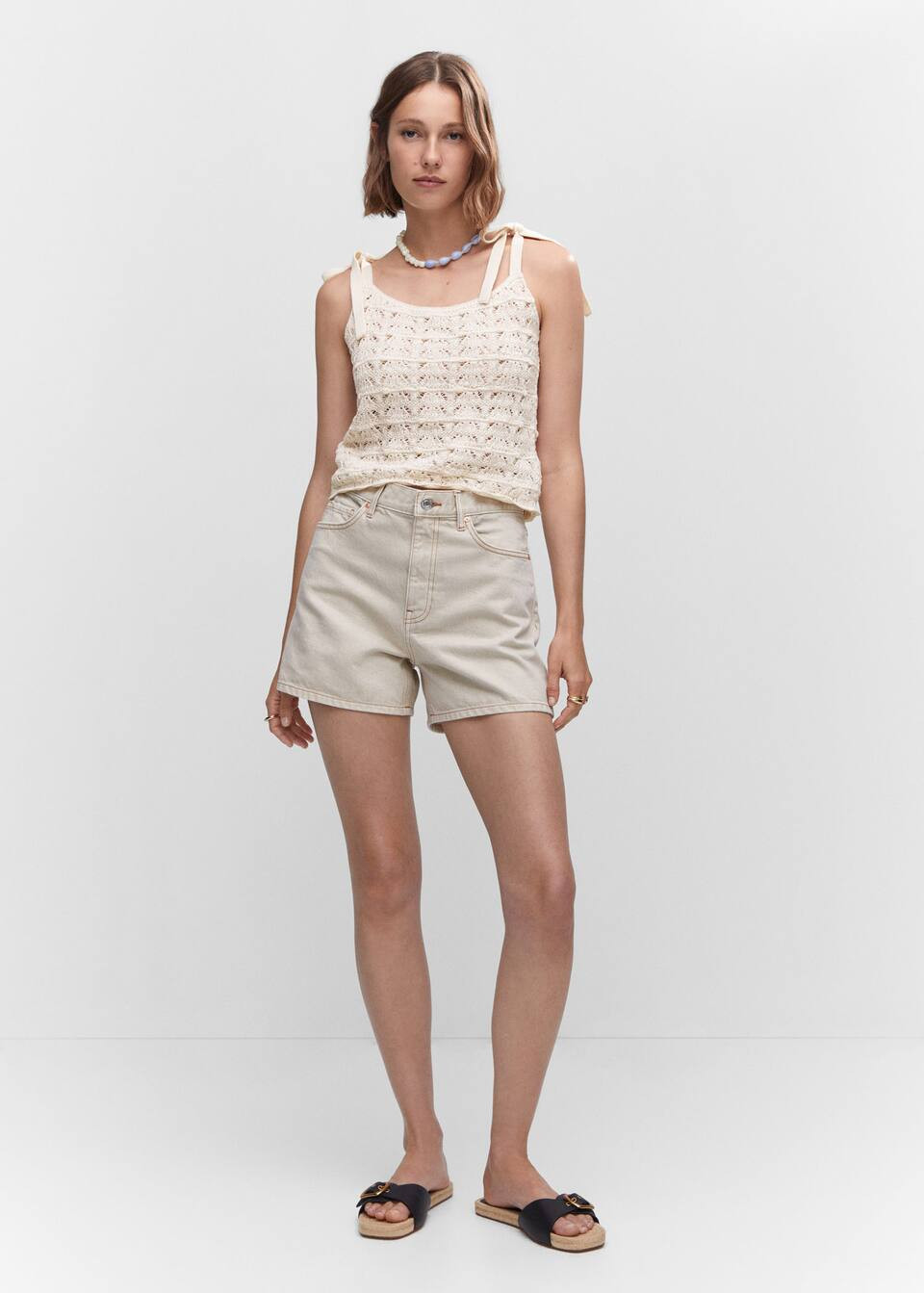 Crochet top with ties | MANGO (NL)