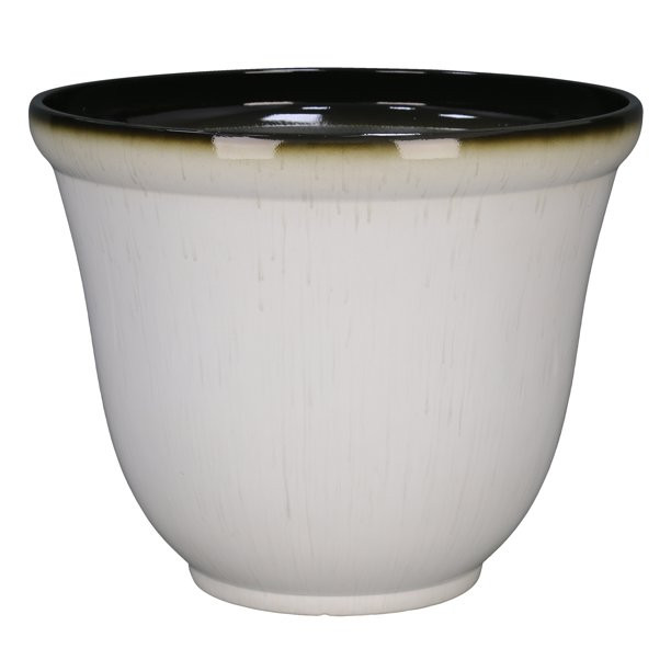 Better Homes & Gardens Perry White Color Recycled Resin Planter, 22in x 22in x 18in | Walmart (US)