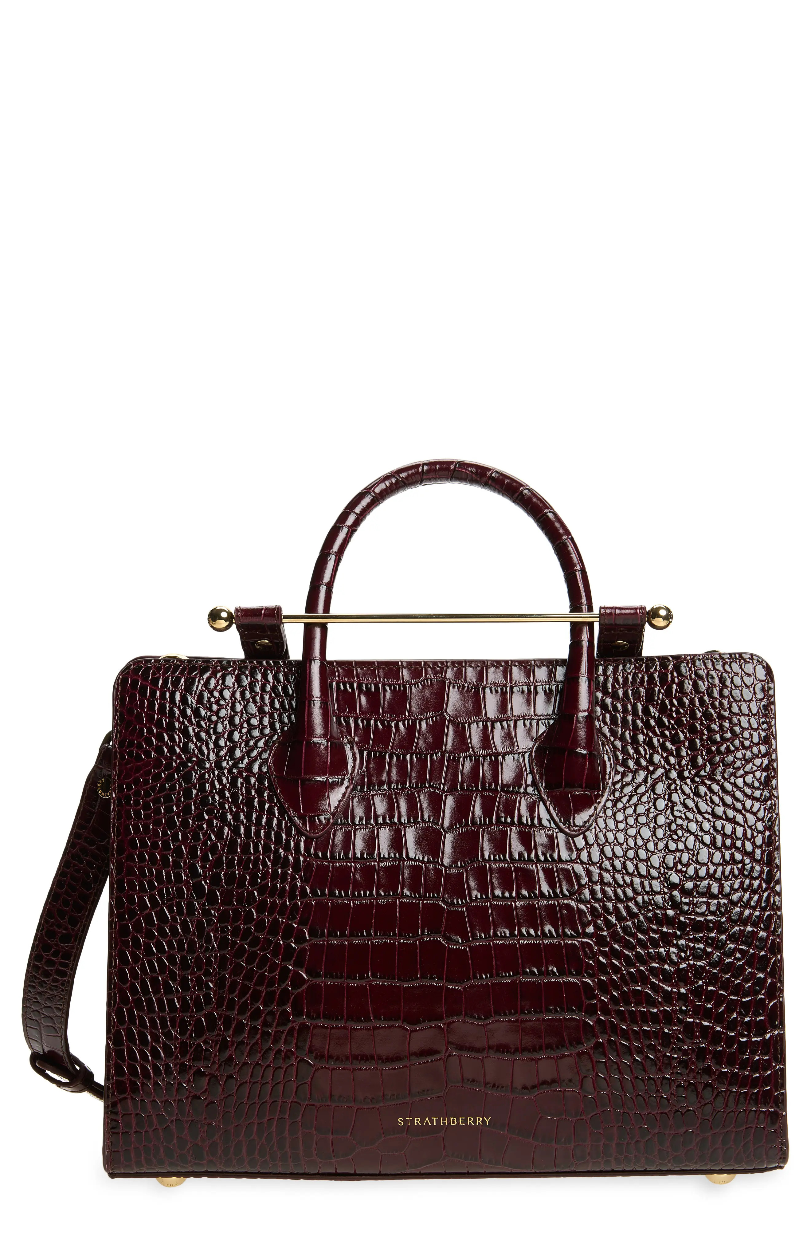 Strathberry Midi Croc Embossed Leather Tote (Women) | Nordstrom | Nordstrom