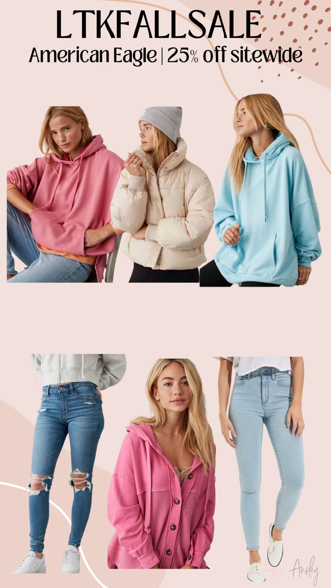 LTK SALE IS ON! Shop 25% off American Eagle below. Copy the promo code below and paste at checkout!



#LTKsalealert #LTKstyletip #LTKSale
