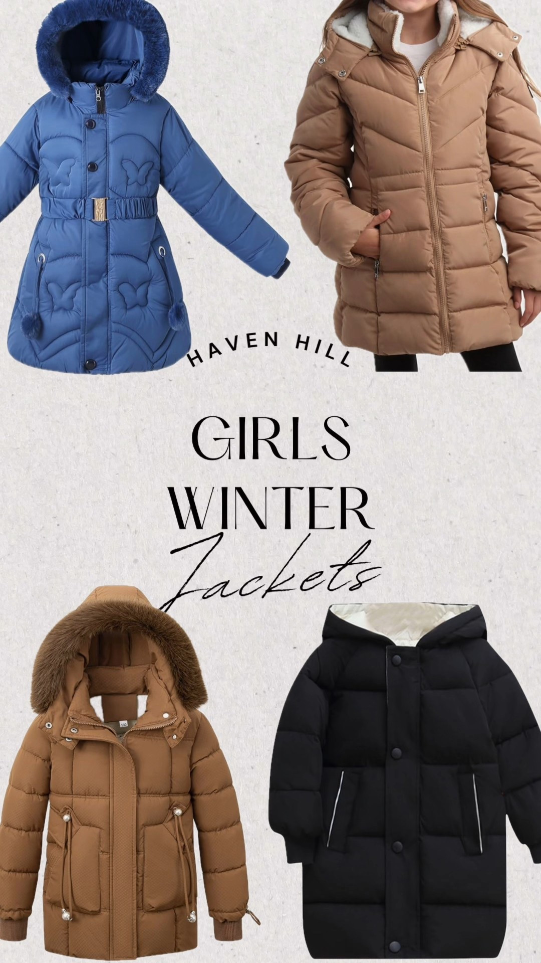 The coziest and Affordable girls winter jackets 