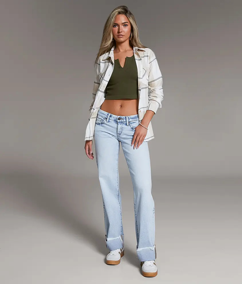 Stella Wide Leg Stretch Cuffed Jean | Buckle