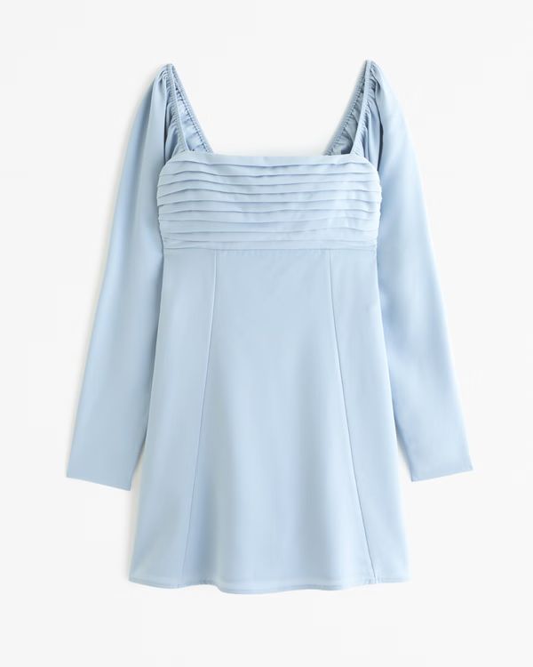 Emerson Crepe Long-Sleeve Mini Dress | Abercrombie & Fitch (US)