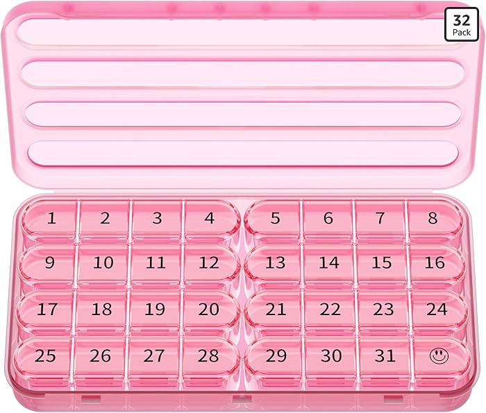 Zoksi Monthly Pill Organizer 1 Time a Day, 30 Day Pill Box Organizer Once a Day, One Month Large ... | Amazon (US)