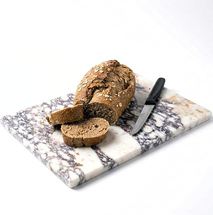 Calacatta Viola Cutting Board and Serving Tray, Elegant Natural Stone Slab, Heavy Cutting Board f... | Amazon (US)