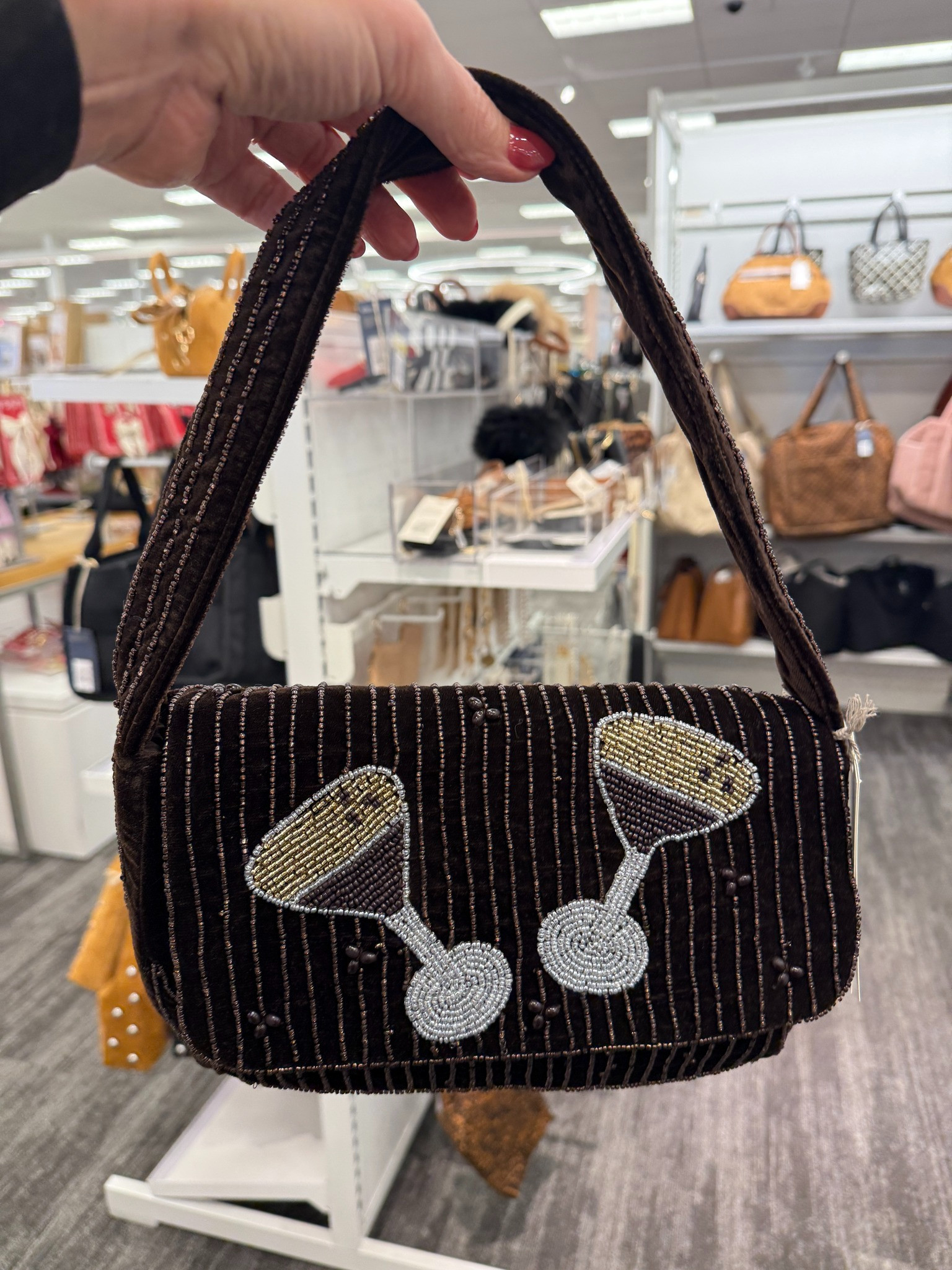 This bag is darling! Fun for the holiday parties too.  

 #LTKHoliday #LTKFindsUnder50