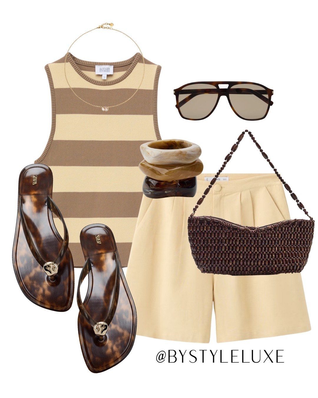SUMMER SHORTS - Styling butter yellow shorts with a striped tank top for a summer look. Love the yellow with the brown combo

#sandals #shorts #summeroutfit

#LTKshoes #LTKbag #LTKsummer