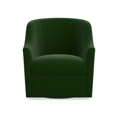 Porter Swivel Chair, Signature Velvet, Emerald | Williams-Sonoma
