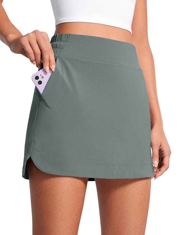 CRZ YOGA High Waisted Golf Skirts for Women A Line Tennis Athletic Casual Skort with Inner Shorts... | Amazon (US)