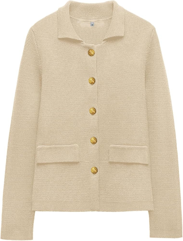 SuperPrity Cardigan Sweaters for Women Long Sleeve Lightweight Cropped Knit Blazer Button Jacket ... | Amazon (US)