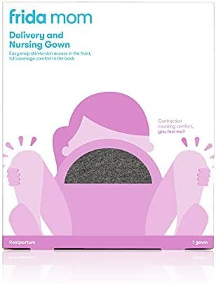Frida Mom Delivery and Nursing Gown | Easy-Snap, Tagless, Skin-to-Skin Access for Nursing and Ful... | Amazon (US)