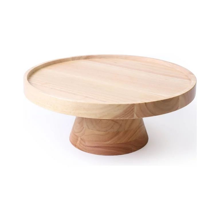 Better Homes & Gardens Rubber Wood Cake Stand, 12.52IN Dia x 5IN H, 3.9 lb, Natural Wood Color - ... | Walmart (US)