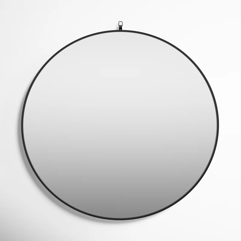 Cassie Metal/Manufactured Wood Round Wall Mirror | Wayfair North America
