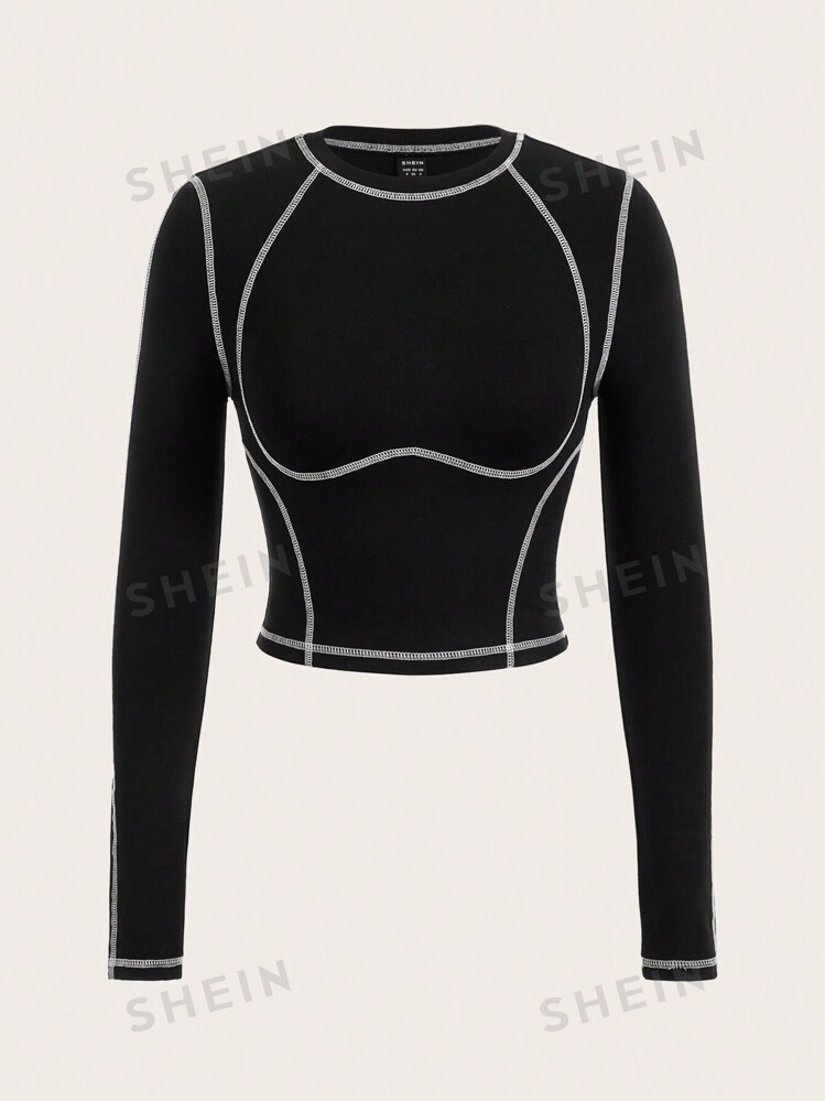 SHEIN ICON Colorblock Stitching T-Shirt | SHEIN