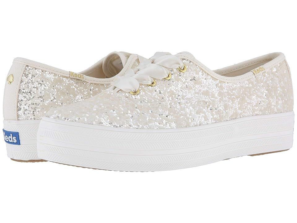 Keds x kate spade new york Bridal Triple Glitter (Cream Glitter) Women's Shoes | Zappos