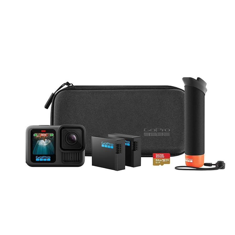 GoPro HERO13 Black Accessory Bundle - Includes The Handler, 2 Enduro Batteries, 2 Curved Adhesive... | Amazon (US)