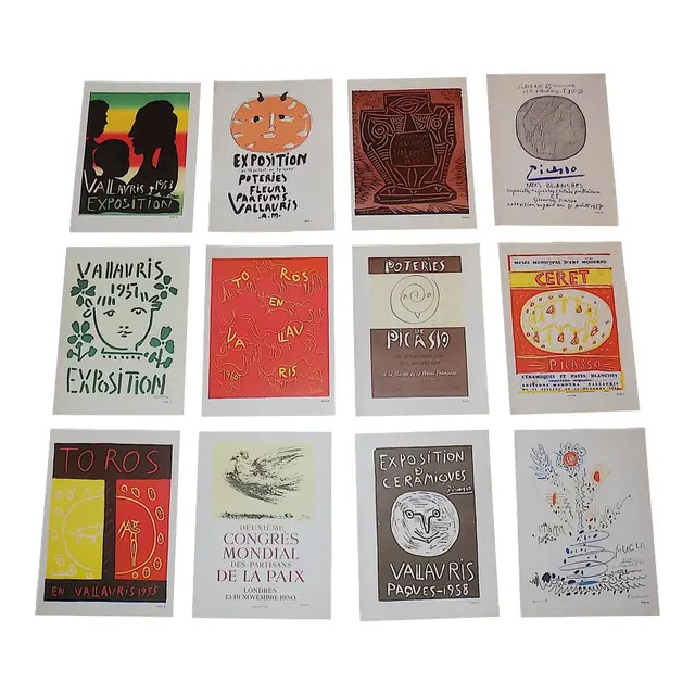 Vintage Mid Century Modern Picasso Lithographs - Set of 12 | Chairish