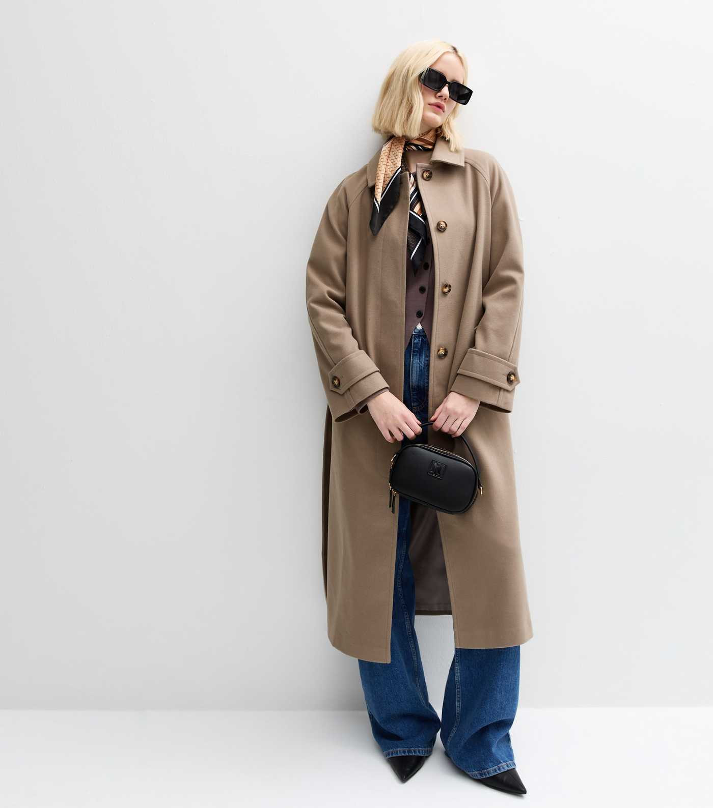 Mink Longline Belted Trench Coat
						
						Add to Saved Items
						Remove from Saved Items | New Look (UK)