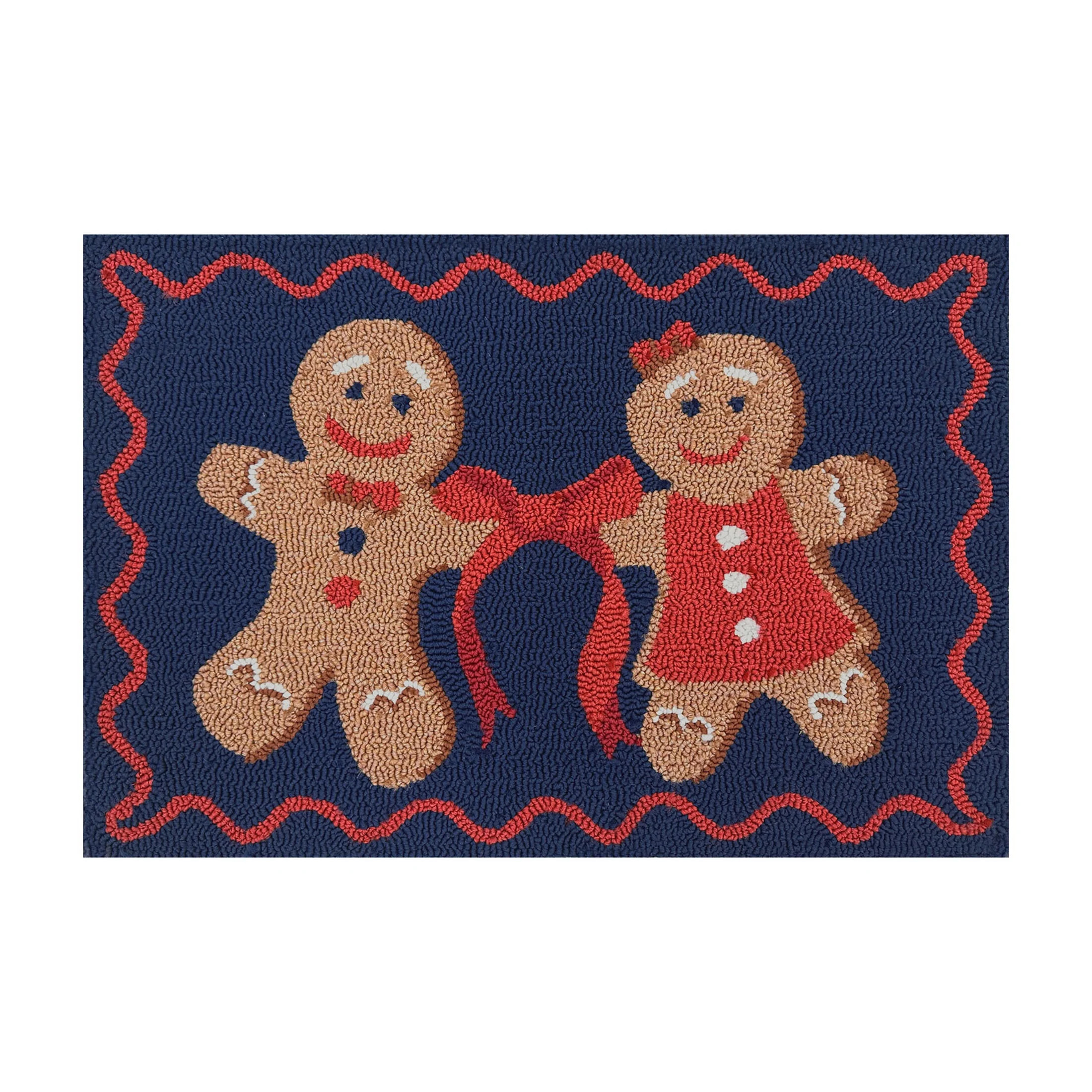 Holiday Time Navy Gingerbread 20" x 30" Accent Rug | Walmart (US)