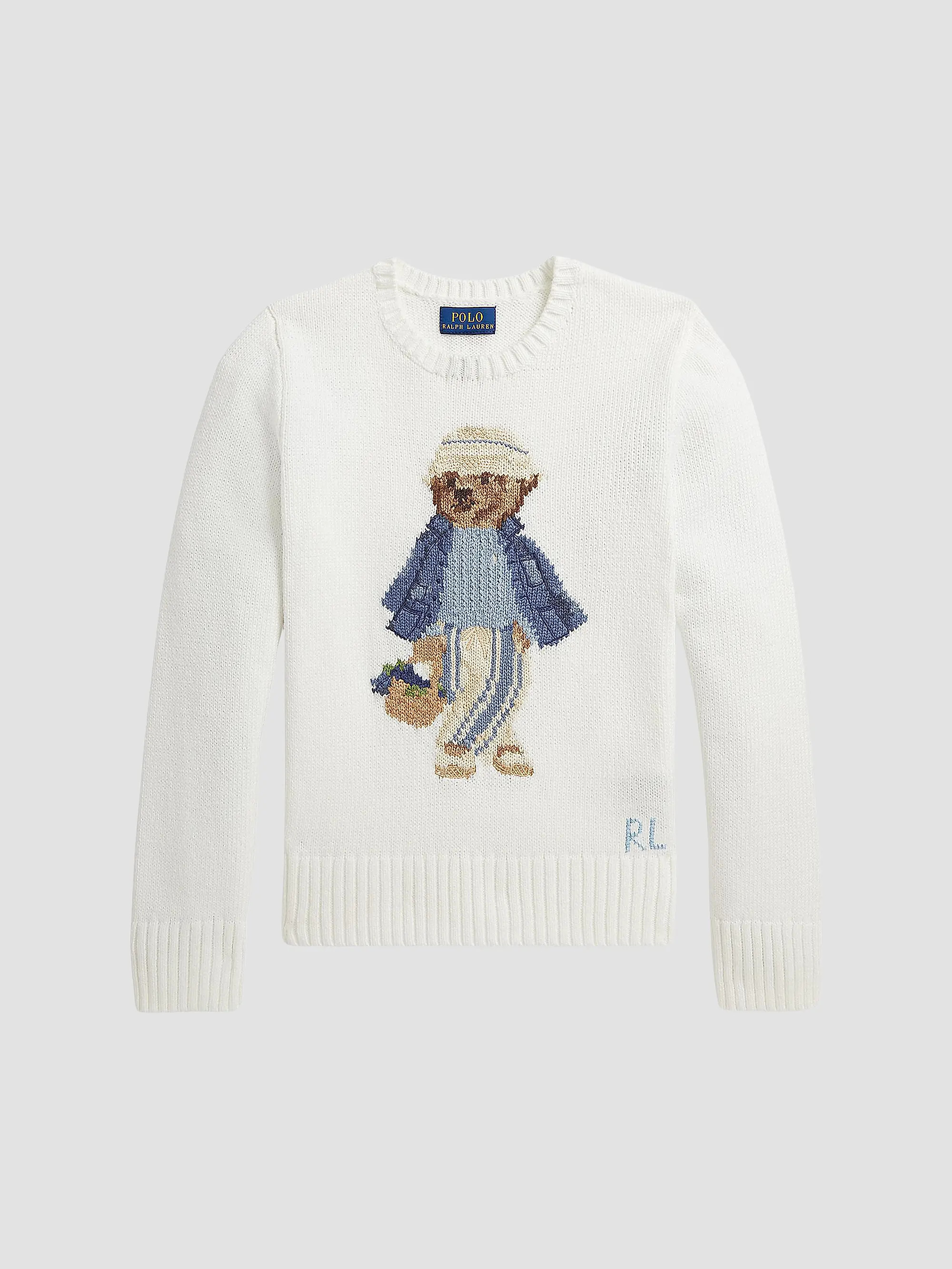 Little Girl's & Girl's Polo Bear Cotton Sweater | Saks Fifth Avenue