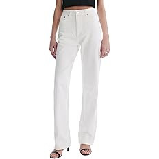 Women’s Jeans High Waisted Straight Leg Stretchy Jeans Trendy Wide Leg Casual Fit Denim Pants | Amazon (US)