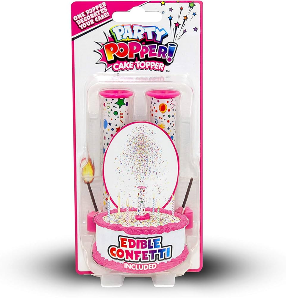 Confetti Candle Cake Topper, Shower Your Cake in Edible Confetti Sprinkles, Fun Way to Celebrate ... | Amazon (US)