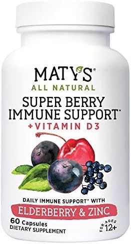 Maty’s All Natural Super Berry Immune Support – Daily Immune Supplement Made with Elderberry,... | Amazon (US)