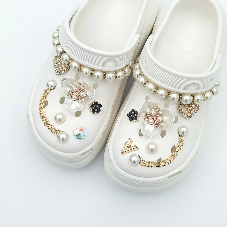 14PCS Flower Shoe Charms for Croc Clog Sandals Bracelets Accessories Decoration, Cute Designer Sh... | Walmart (US)