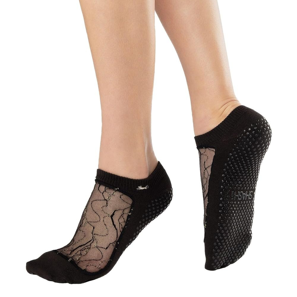 SHASHI Sparkle Mesh Socks for Women – Shimmer, Full-Coverage Non Slip Socks for Barre, Yoga and... | Amazon (US)