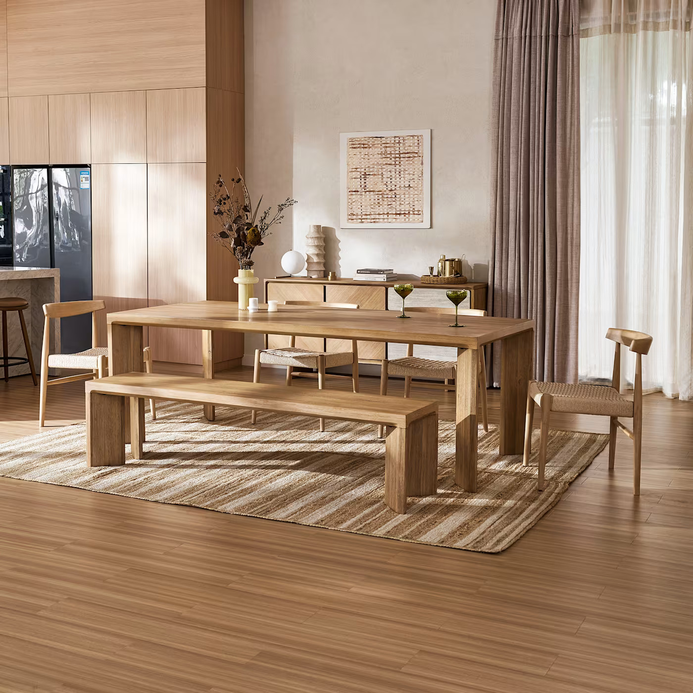 Casa Dining Table with Bench Set | Castlery | Castlery US