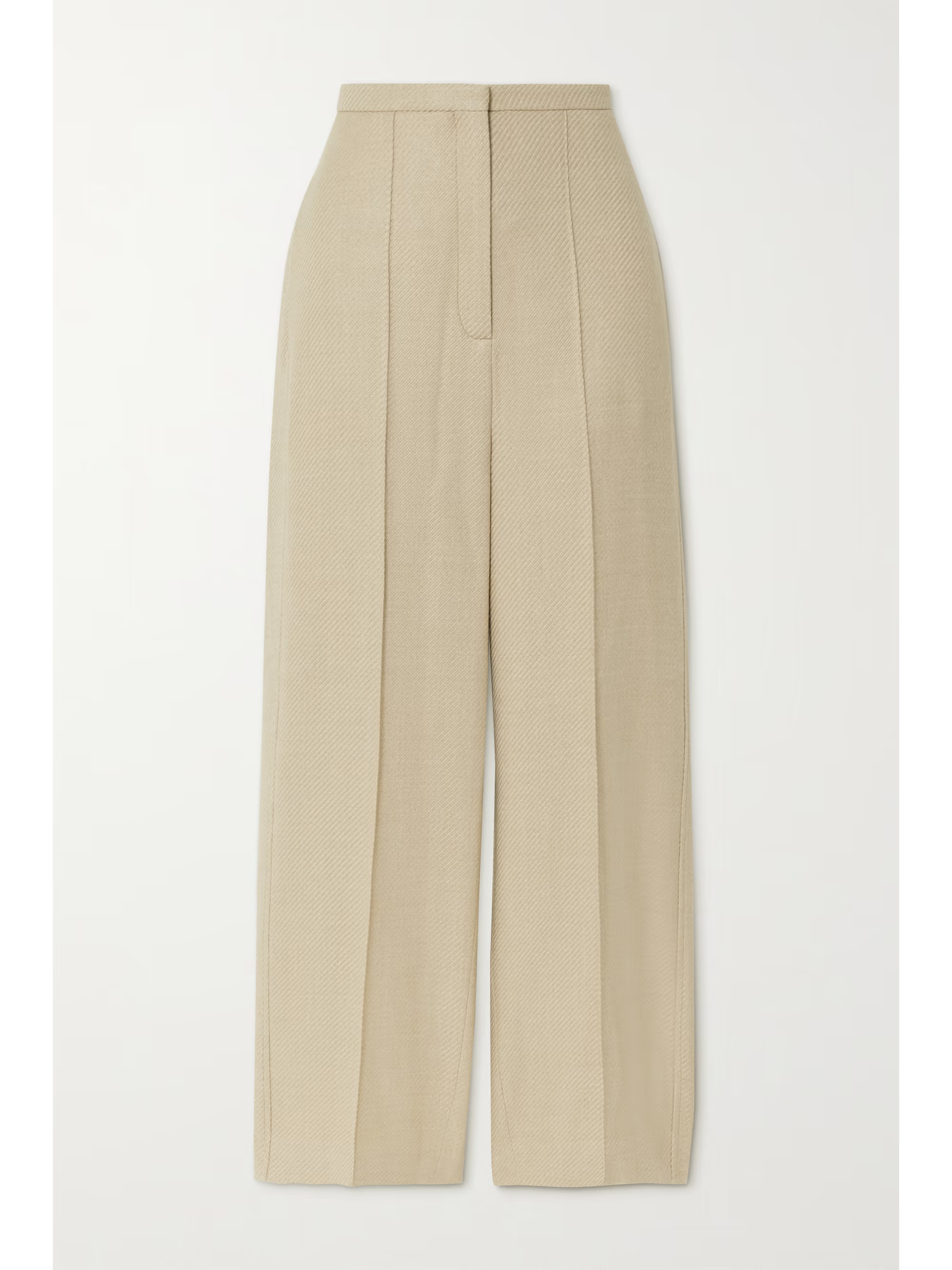 Wool-blend twill wide-leg pants | NET-A-PORTER (US)