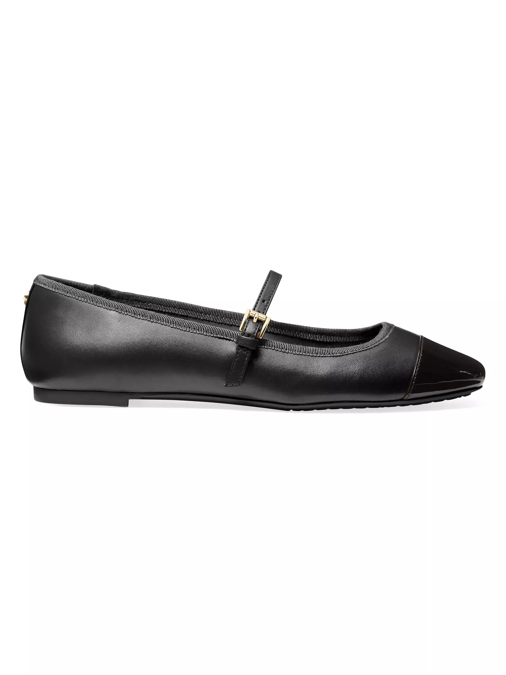 Shop MICHAEL Michael Kors Mae Flex Leather Ballet Flats | Saks Fifth Avenue | Saks Fifth Avenue