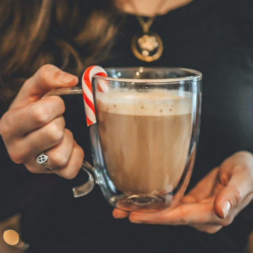 Large Clear Coffee Mugs Set of 2, Jumbo Mugs Double Wall Insulated Glass Mugs, Unique Glass Coffe... | Amazon (US)