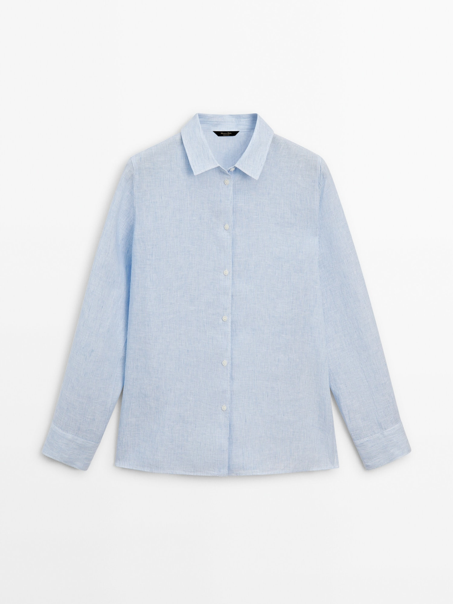100% linen striped shirt | Massimo Dutti UK